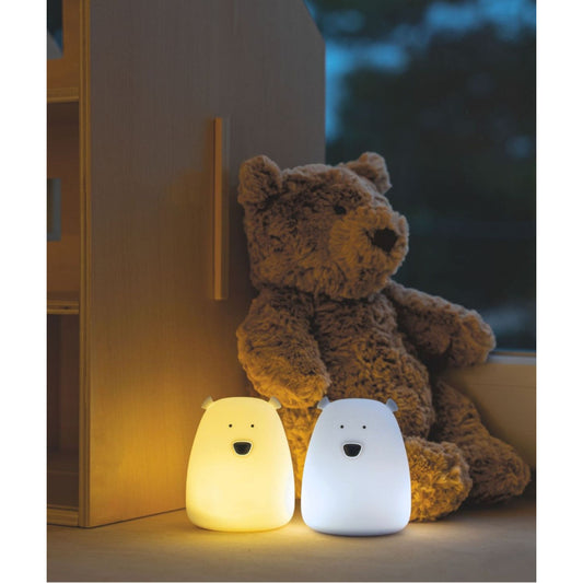 2er-Set Mini-Bärenlampen – Weiß und Arktisblau – Rabbit &amp; Friends