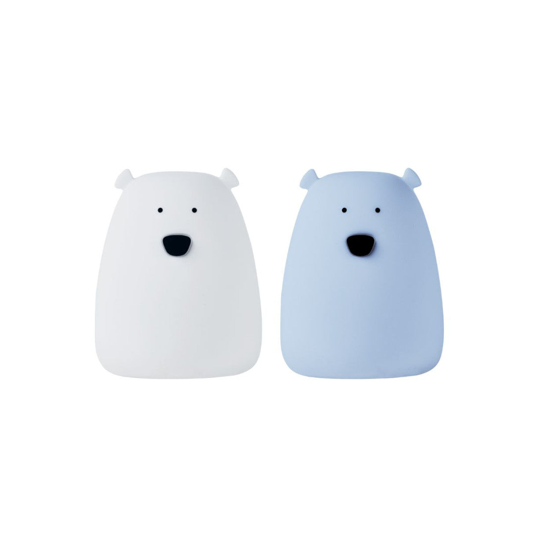 2er-Set Mini-Bärenlampen – Weiß und Arktisblau – Rabbit &amp; Friends
